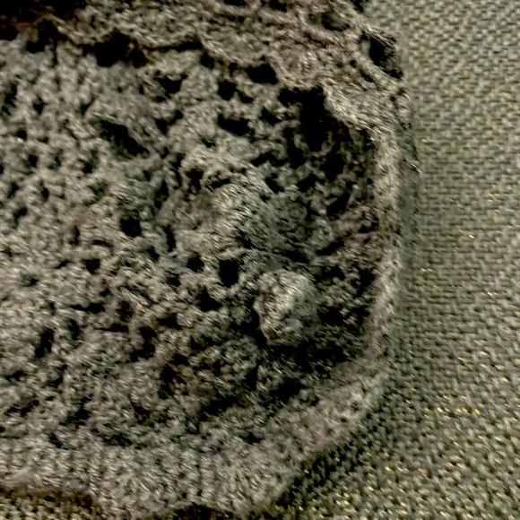 VTG Dana Scott black deep v button down crochet vest sz L - Picture 4 of 11